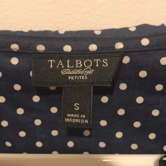 Navy blouse with flutter collar - Picture 3 of 4